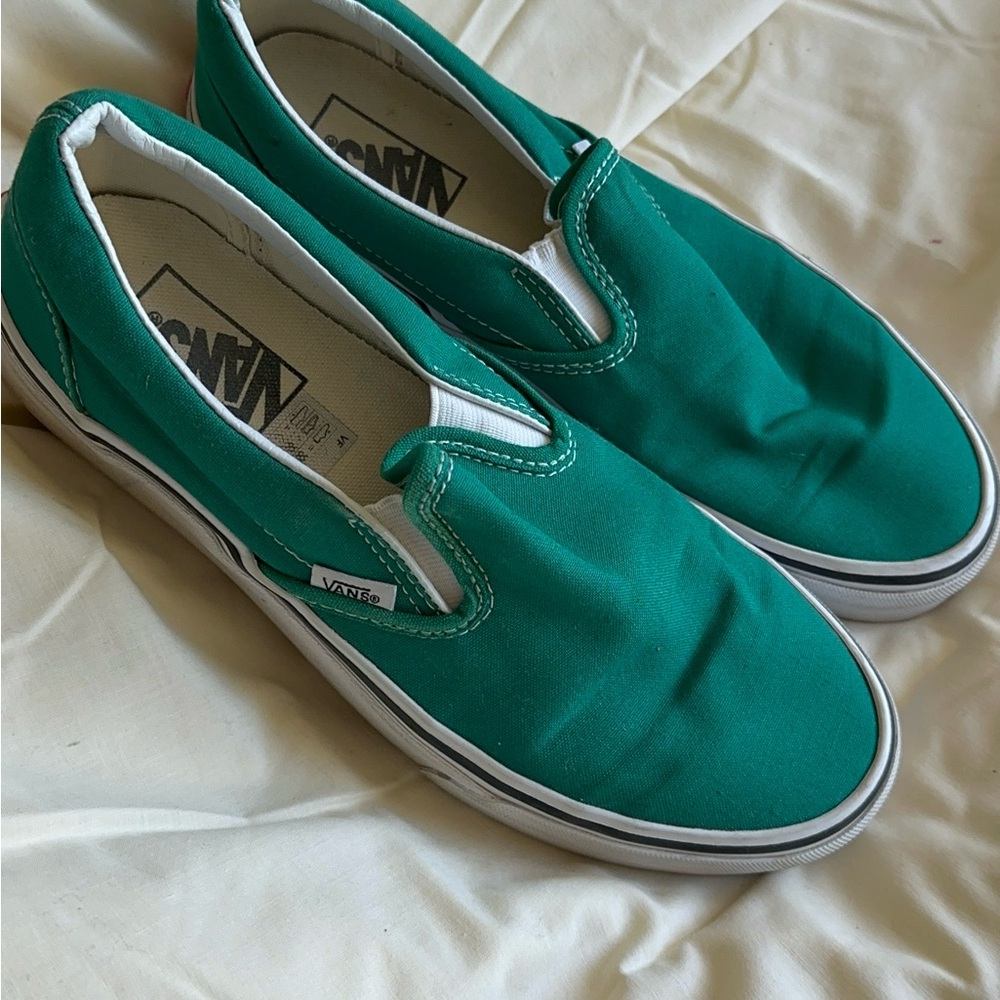 Vans Emerald Green Slip-On Shoes - Picture 3 of 6